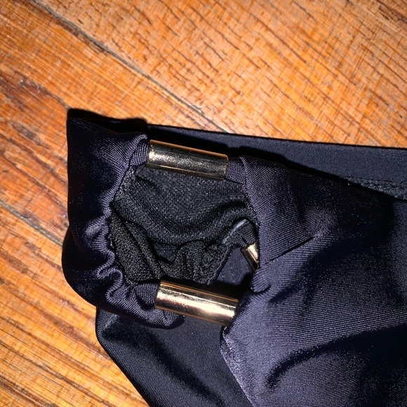 NWT 1X bikini bottoms 16X 18W black gold hardware plus size bathing suit swim - Picture 3 of 6